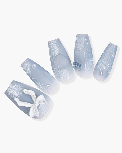 Long Hazy Blue Angel Nail-AriaEcho Jewelry