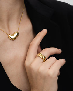 Timeless Gold Serpent Bone Necklace-AriaEcho Jewelry