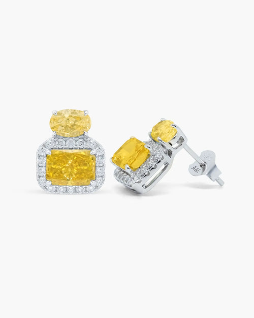 Eclatant Canary Short Stud-AriaEcho Jewelry