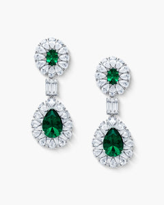 Éclatant Deep Green Drop Earrings-AriaEcho Jewelry