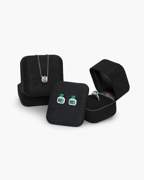 Emerald Square Earrings - AriaEcho Jewelry