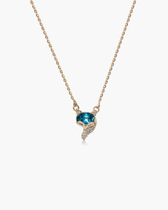 Feerique Blue Big Face Fox Necklace-AriaEcho Jewelry