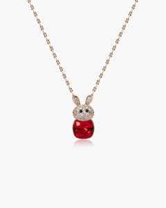 Féerique Red Bunny Necklace- AriaEcho Jewelry