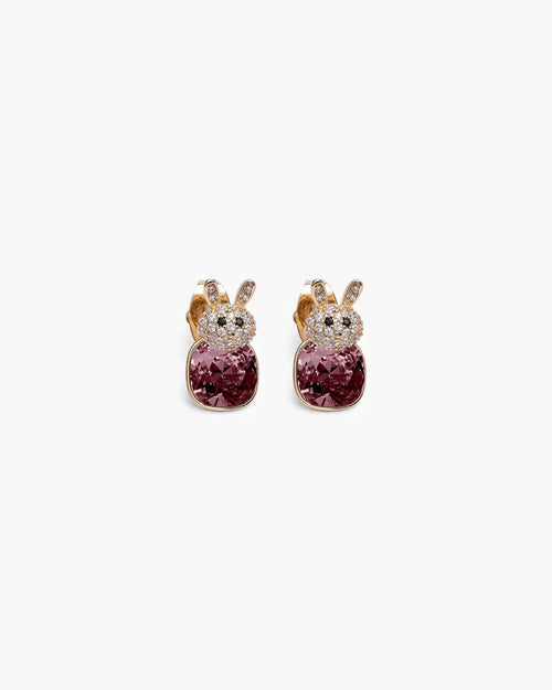 Féerique Pink-Purple Bunny Earrings- AriaEcho Jewelry