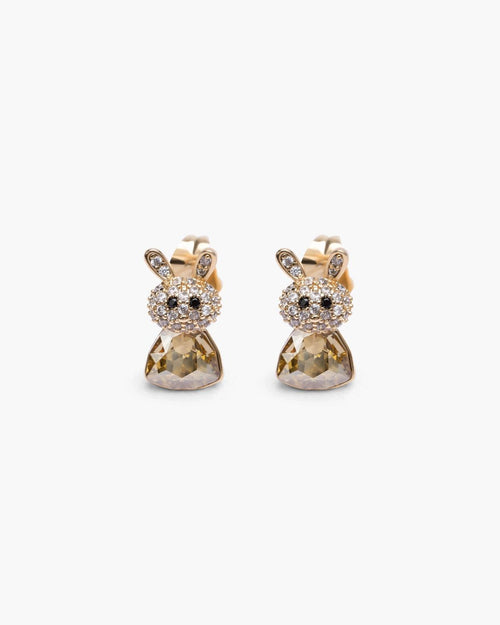 Féerique Champagne Bunny Studs- AriaEcho Jewelry