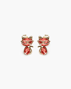 Feerique Sunset Red Cat Ear Stud - AriaEcho Jewelry