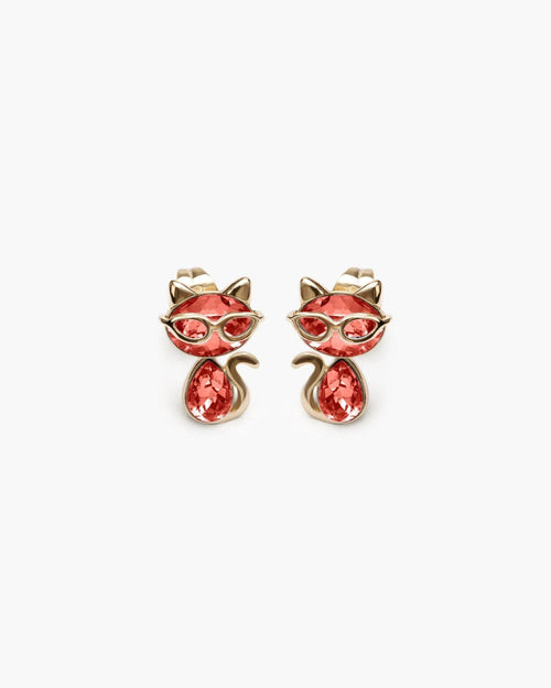 Feerique Sunset Red Cat Ear Stud - AriaEcho Jewelry