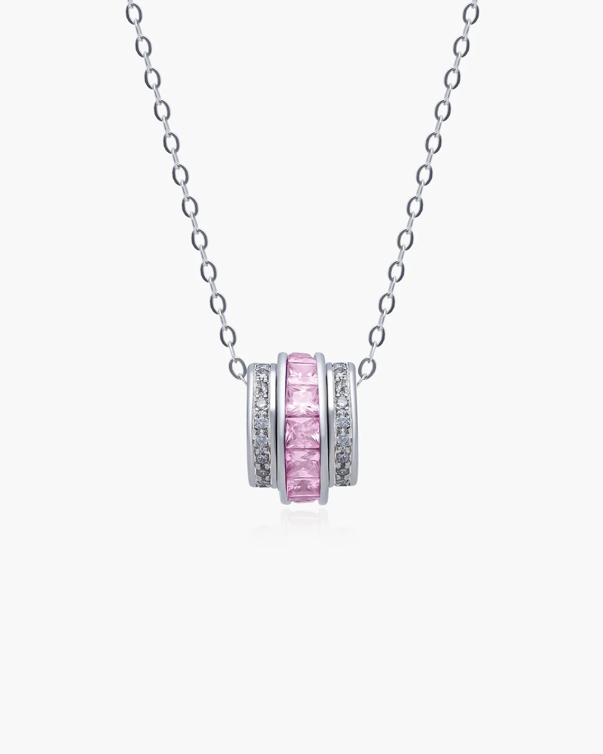 Éclatant Pink Circular Necklace-AriaEcho Jewelry