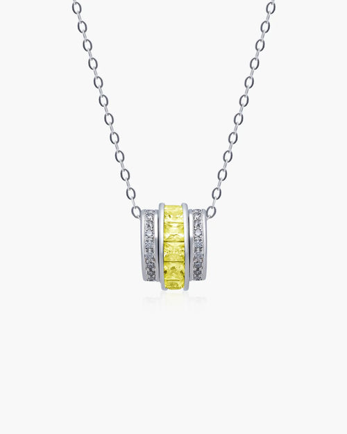 Éclatant Canary Circular Necklace-AriaEcho Jewelry