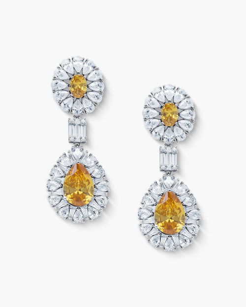 Éclatant Yellow Drop Earrings-AriaEcho Jewelry