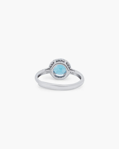 Éclatant Aquamarine Round Ring-AriaEcho Jewelry