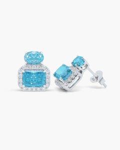 Éclatant Aquamarine Short Studs-ARIAECHO JEWELRY