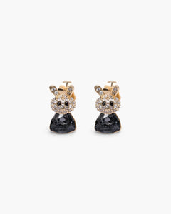 Féerique Black Bunny Studs- AriaEcho Jewelry