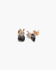 Feerique Black Bunny Studs-AriaEcho Jewelry