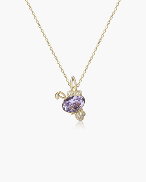 Féerique Purple Bunny Necklace-AriaEcho Jewelry