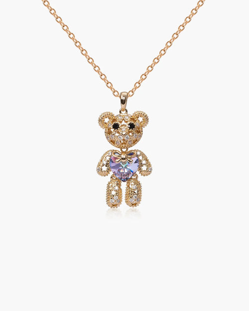 Féerique Colorful Bear Necklace- AriaEcho Jewelry