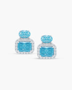 Éclatant Aquamarine Short Studs-ARIAECHO JEWELRY