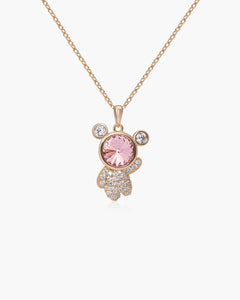 Féerique Pink Space Bear Necklace - AriaEcho Jewelry