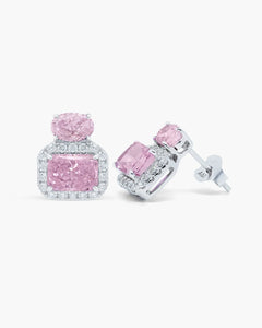 Éclatant Pink Short Studs-AriaEcho Jewelry