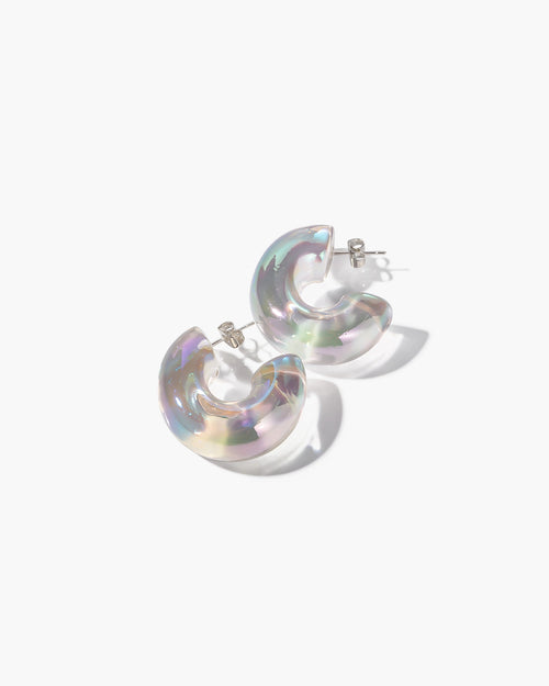 Timeless Resin Iridescent Hoop-AriaEcho Jewelry