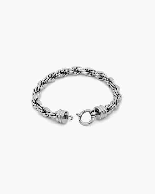 Pulsera trenzada de plata Timeless