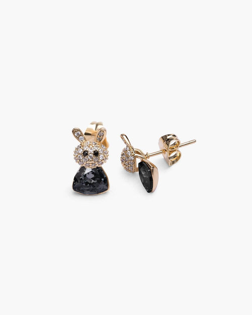 Féerique Black Bunny Studs- AriaEcho Jewelry