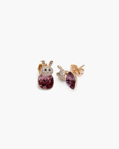 Feerique Pink-Purple Bunny Stud - AriaEcho Jewelry