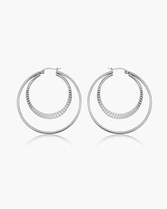 Timeless Silver Resonance Hoops-AriaEcho Jewelry