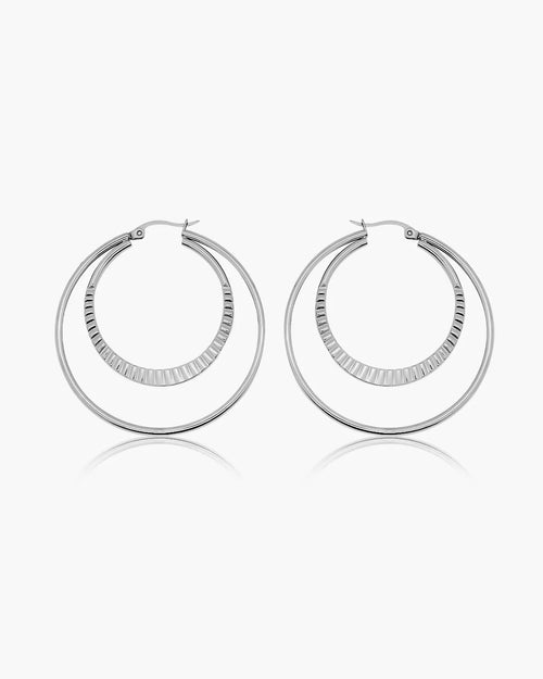 Timeless Silver Resonance Hoops-AriaEcho Jewelry