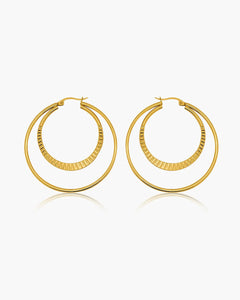 Timeless Gold Resonance Hoops-AriaEcho Jewelry