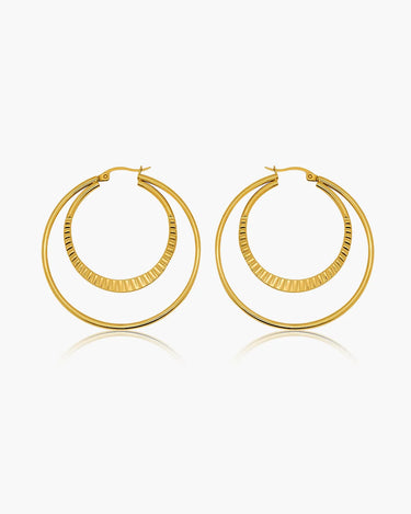 Timeless Gold Resonance Hoops-AriaEcho Jewelry