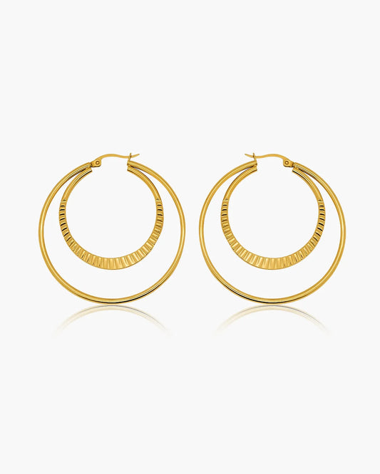 Timeless Gold Resonance Hoops-AriaEcho Jewelry