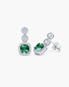 Emerald Chandelier Studs - AriaEcho Jewelry