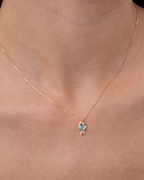 Collier Poisson Bleu Clair Feerique