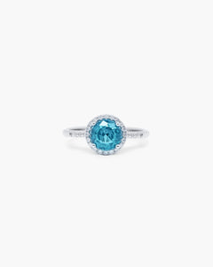 Éclatant Aquamarine Round Ring-AriaEcho Jewelry