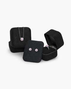 Éclatant Pink Round Studs-AriaEcho Jewelry