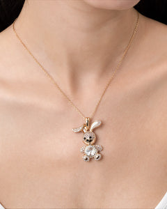 Féerique White Big Bunny Necklace - AriaEcho Jewelry