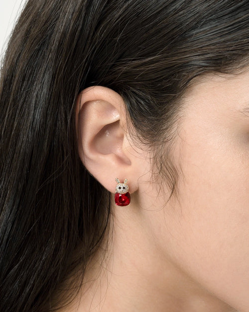 Féerique Red Bunny Earrings- AriaEcho Jewelry