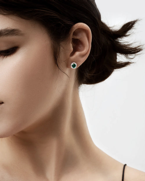 Emerald Studs-AriaEcho Jewelry