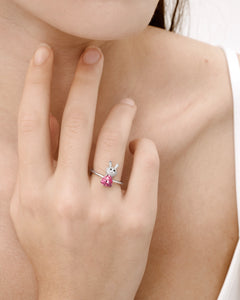 Féerique Hot Pink Bunny Ring- AriaEcho Jewelry