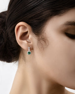 Emerald Chandelier Studs - AriaEcho Jewelry