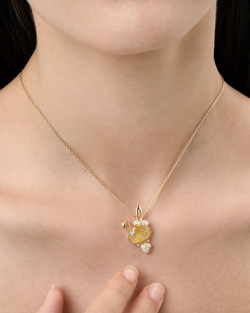 Feerique Lemon Bunny Necklace - AriaEcho Jewelry