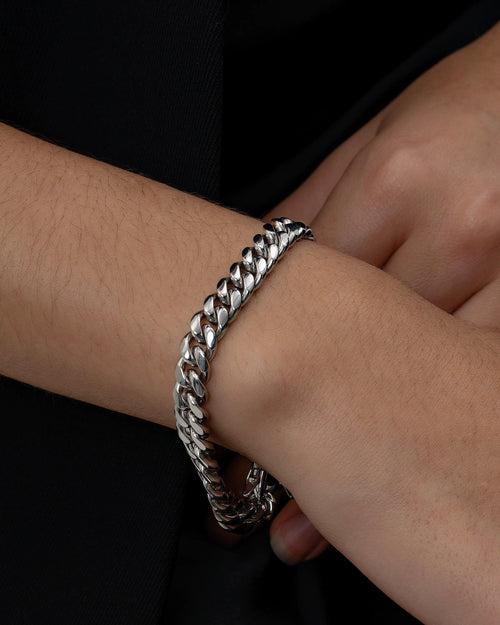 Timeless Silver Cuban Bracelet - AriaEcho Jewelry