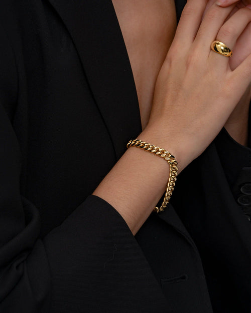 Timeless Gold Cuban Bracelet - AriaEcho Jewelry