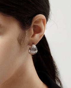 Timeless Silver Textured Hoops