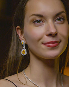 Éclatant Yellow Drop Earrings-AriaEcho Jewelry