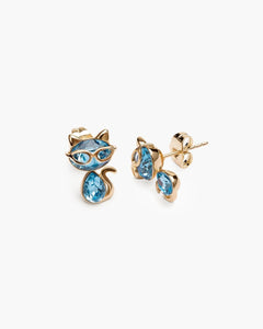 Feerique Azure Cat Ear Stud - AriaEcho Jewelry