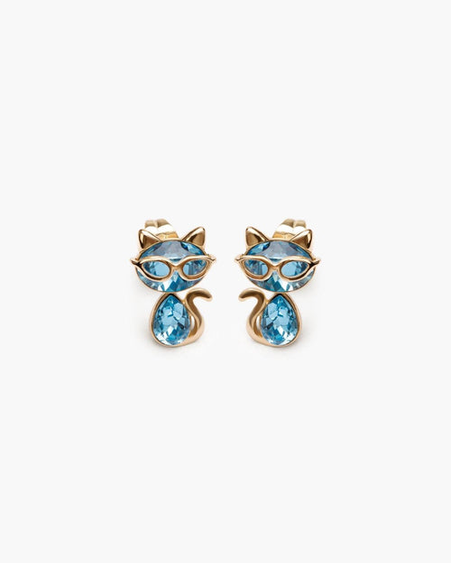 Feerique Azure Cat Ear Studs - AriaEcho Jewelry