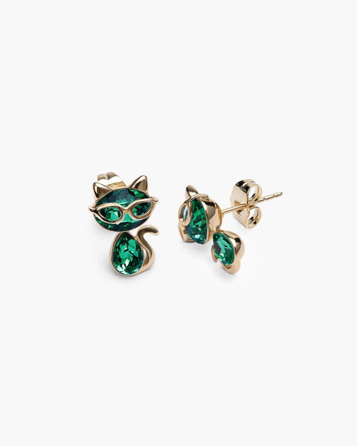 Feerique Jade Cat Ear Stud - AriaEcho Jewelry