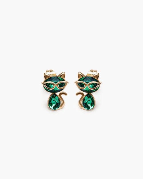 Feerique Jade Cat Ear Stud - AriaEcho Jewelry